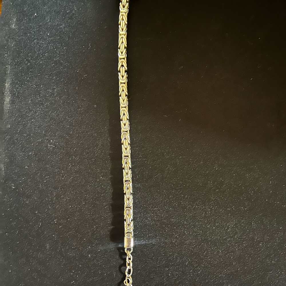Lois Hill Byzantine Weave Chain Toggle Clasp Bracelet 925 Sterling Silver 7.5" - Picture 2 of 5